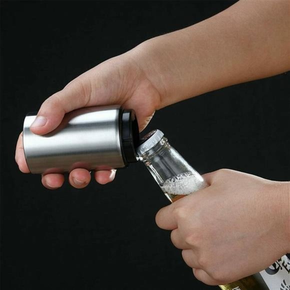 Automatic Bottle Opener Stainless Steel Magnetic Cap Opener - Picture 4 of 11